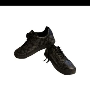 Coach Men's Charcoal And Black Patterned Sneakers